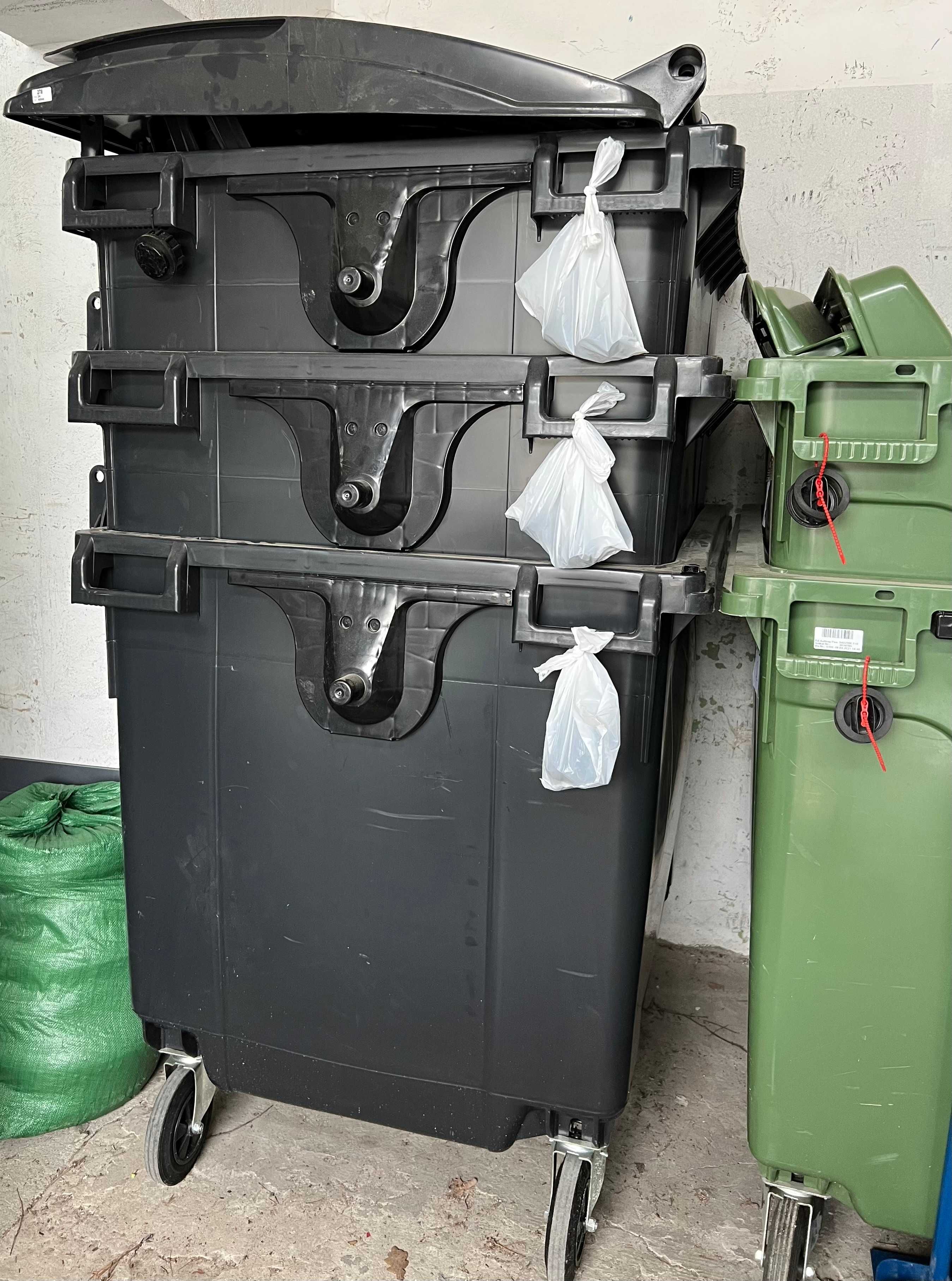 Pojemnik na odpady komunalne 1100 L kosz kontener na śmieci plastikowy