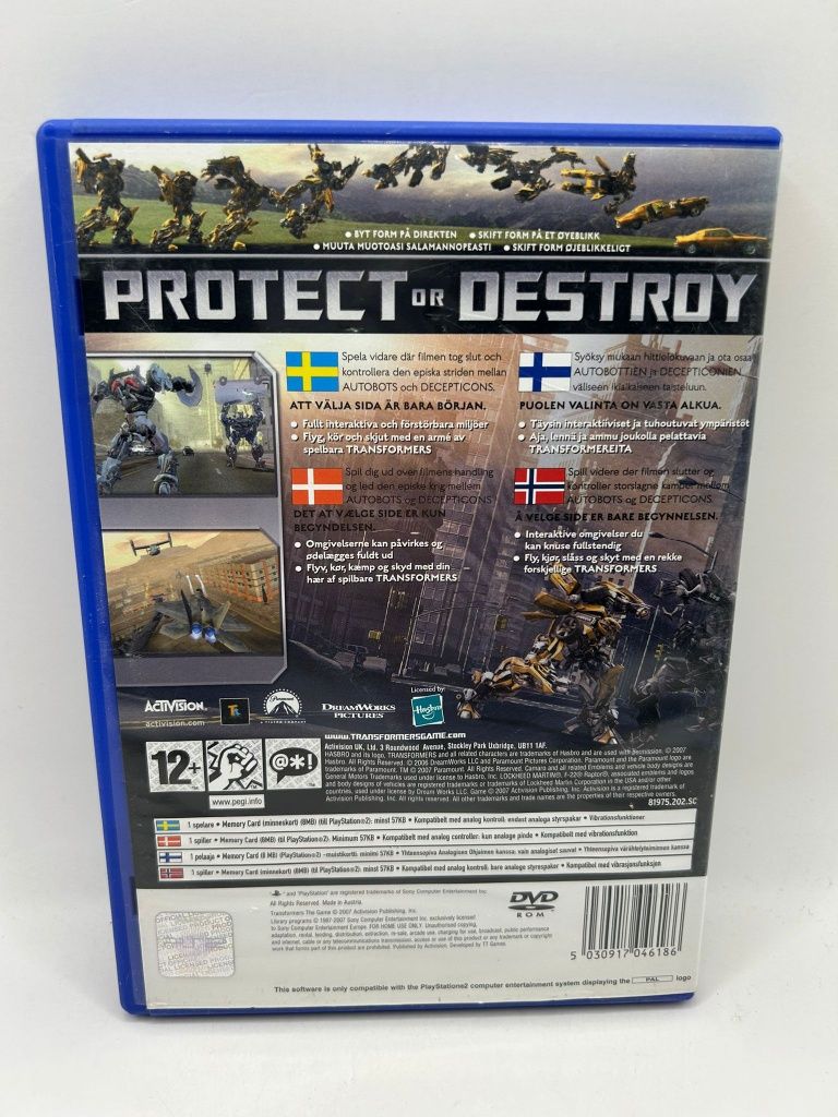 Transformers The Game Ps2 nr 8610