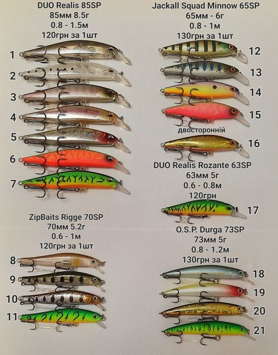 Воблери bearking, asinia