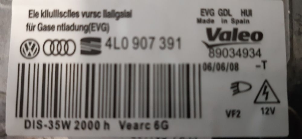 Блок розжига 4L0907391 renault peugeot citroen 89034934