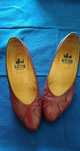 Sapatos vintage em pele genuína, tamanho 35