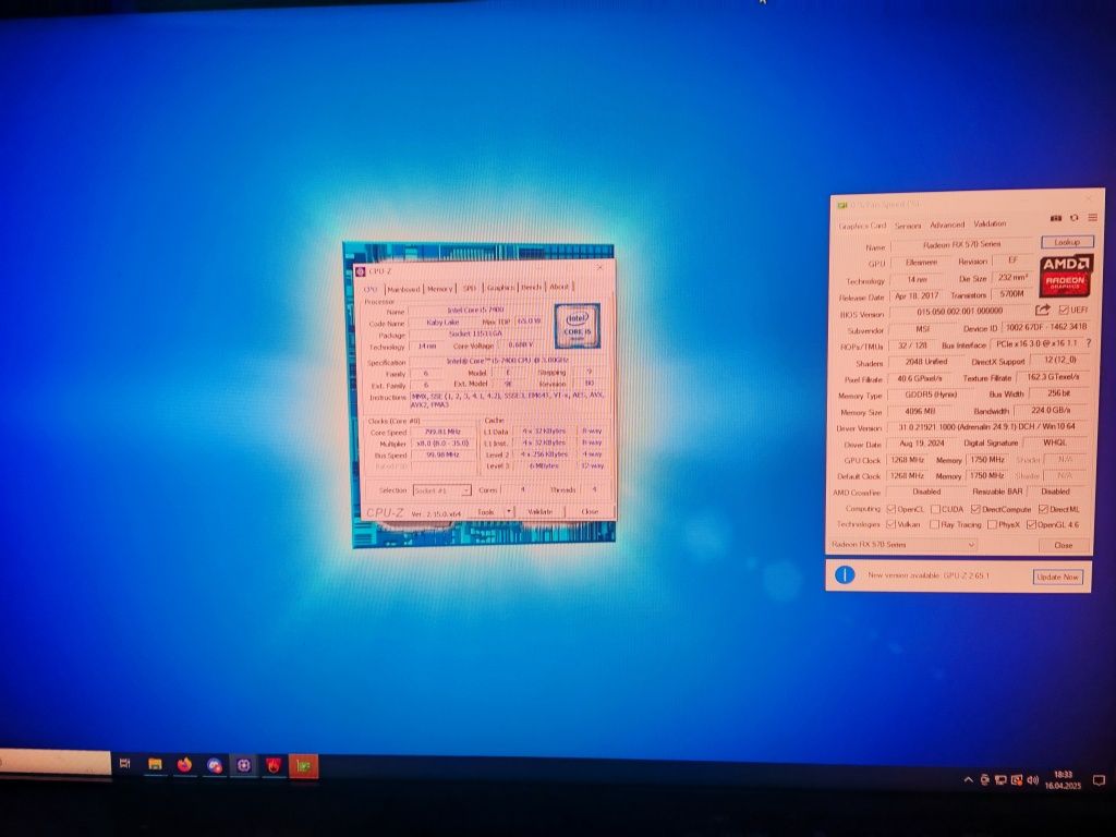 Komputer do gier i5-7400 + RX 570