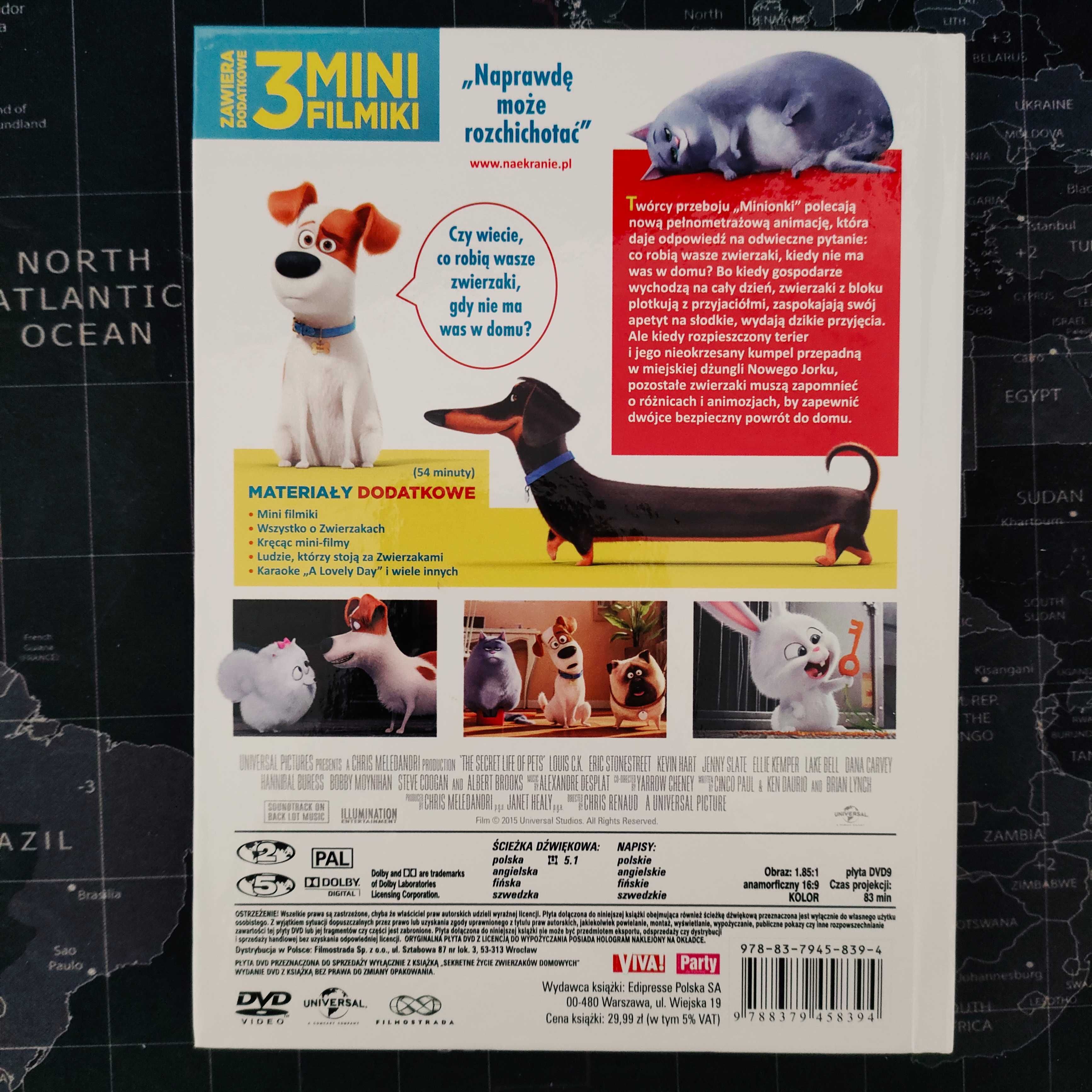 Sekretne życie zwierzaków domowych – książka z filmem DVD