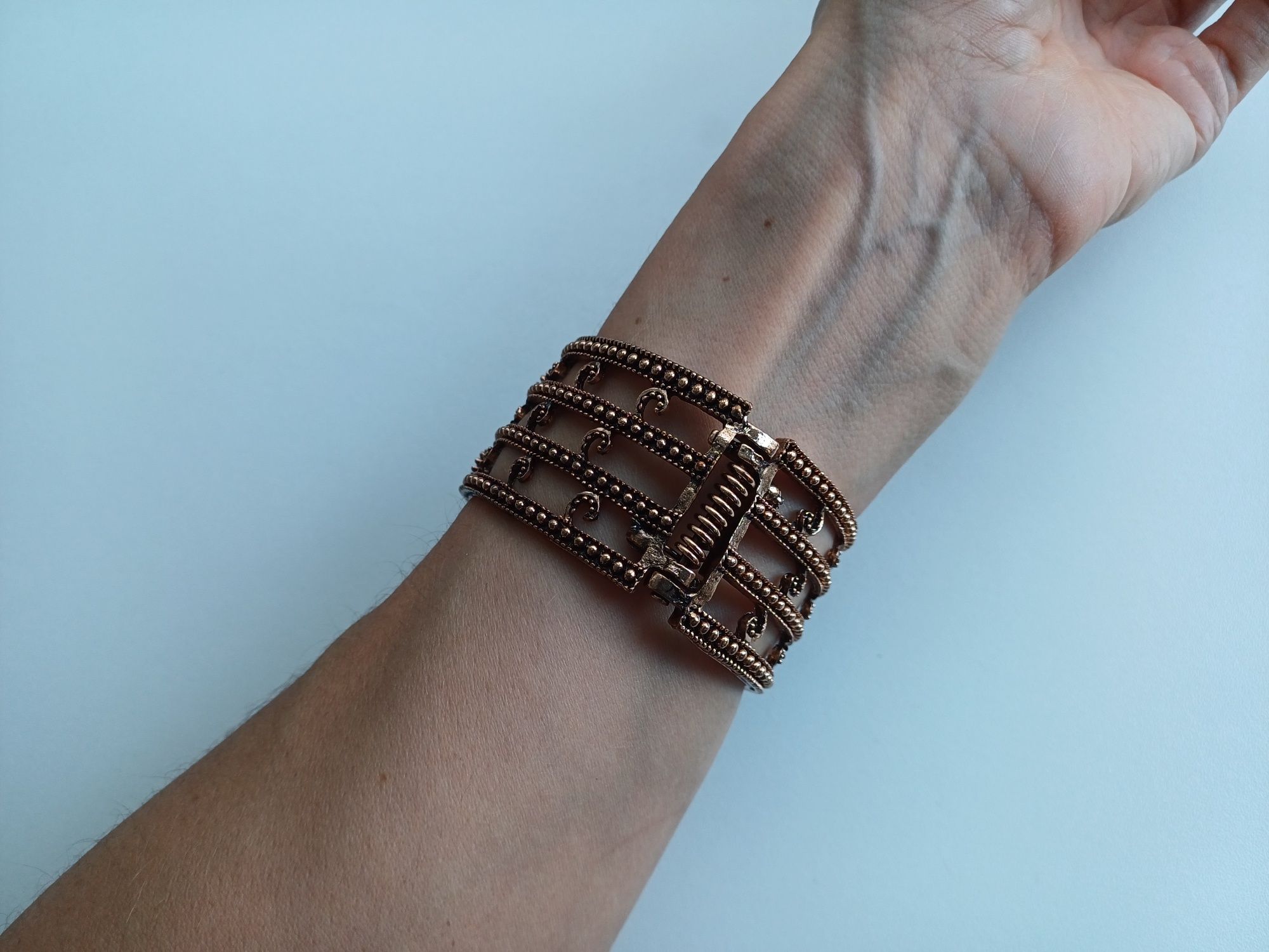 2 pulseiras de estilo turco vintage com brilhantes de cor cinza