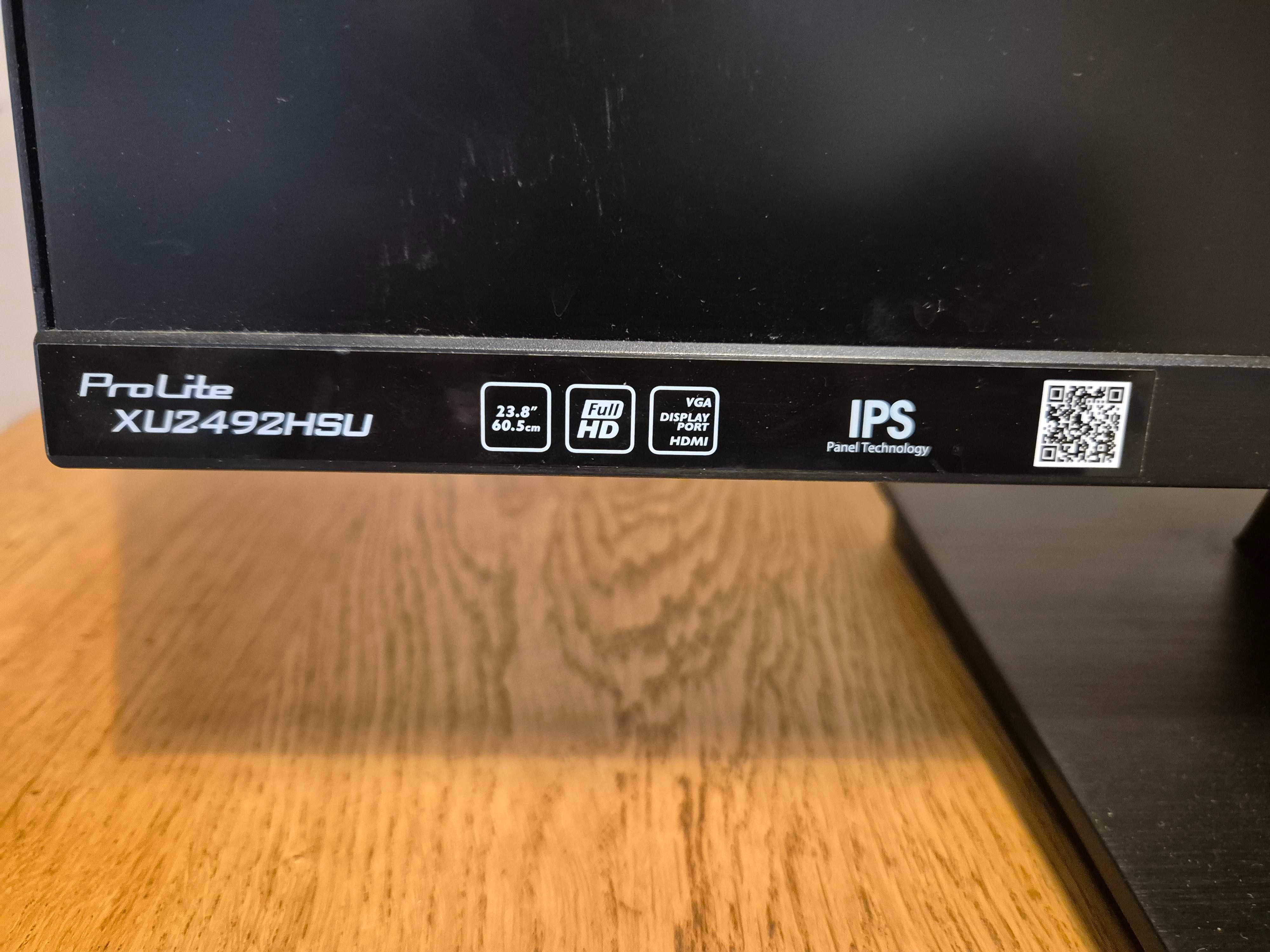 Monitor iiyama ProLite 24" (XU2492HSU) - Painel IPS /Full HD /HDMI /DP