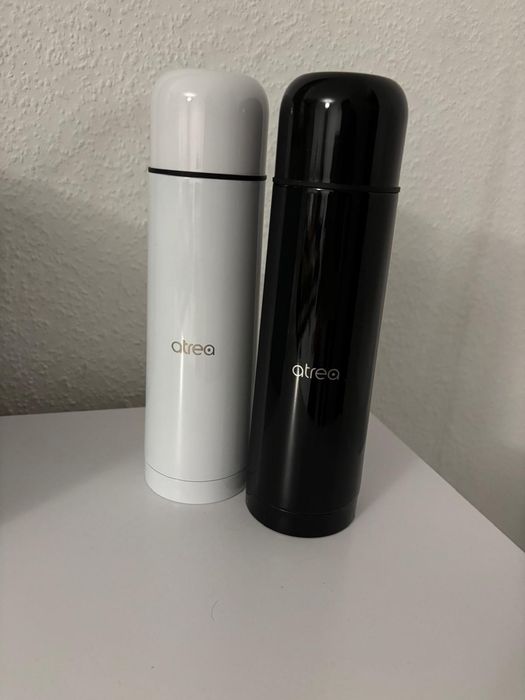 2 termosy nierdzewne biały czarny