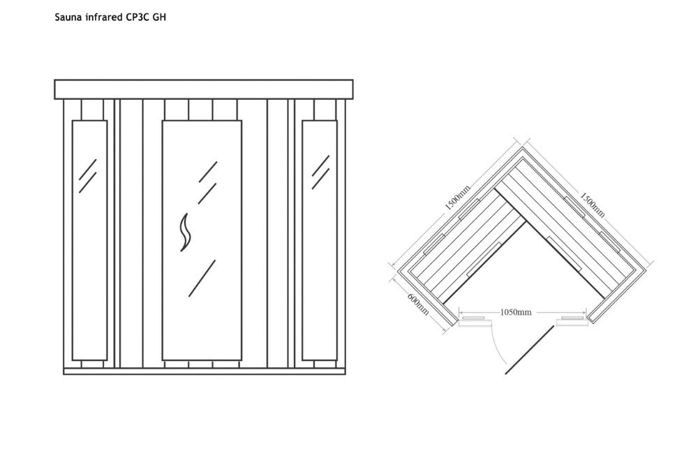 Sauna infrared Werona mini promienniki kwarcowe lub ceramiczne 3os