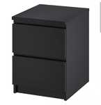 Szafka nocna Malm czarnybrąz ikea