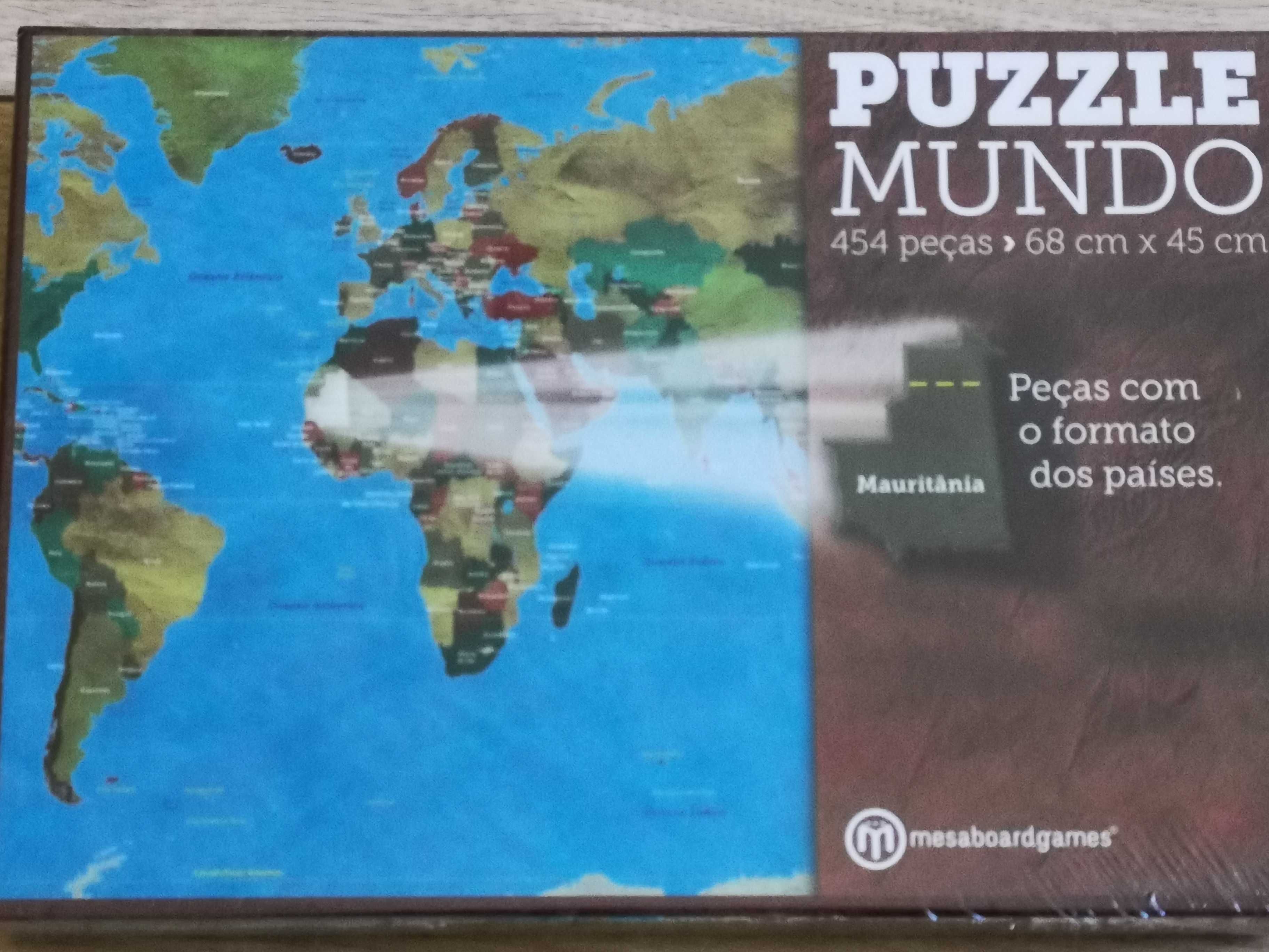 Puzzle Europa + Puzzle Mundo (novos e embalados) - Mesaboard Games