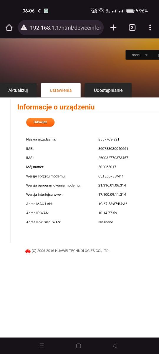 Router Mobilny na Karte SIM LTE Huawei E5577Cs-32 5ghz1