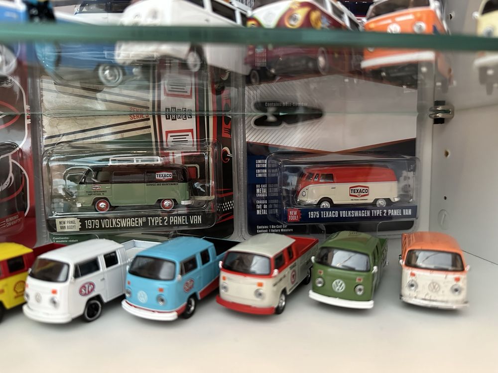 Kolekcja Greenlight Schuco Matchbox Volkswagen T1 i T2 Panel Van