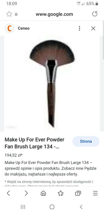 NOWY#134 MAKE UP FOR EVER wachlarzowy oryginalny pędzel korektor twarz