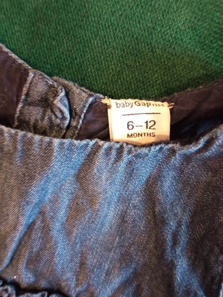 Sukienka jeansowa Baby Gap r.74/80