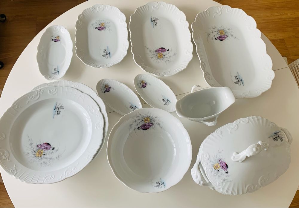 Serviço de jantar porcelana vista alegre estilo japones