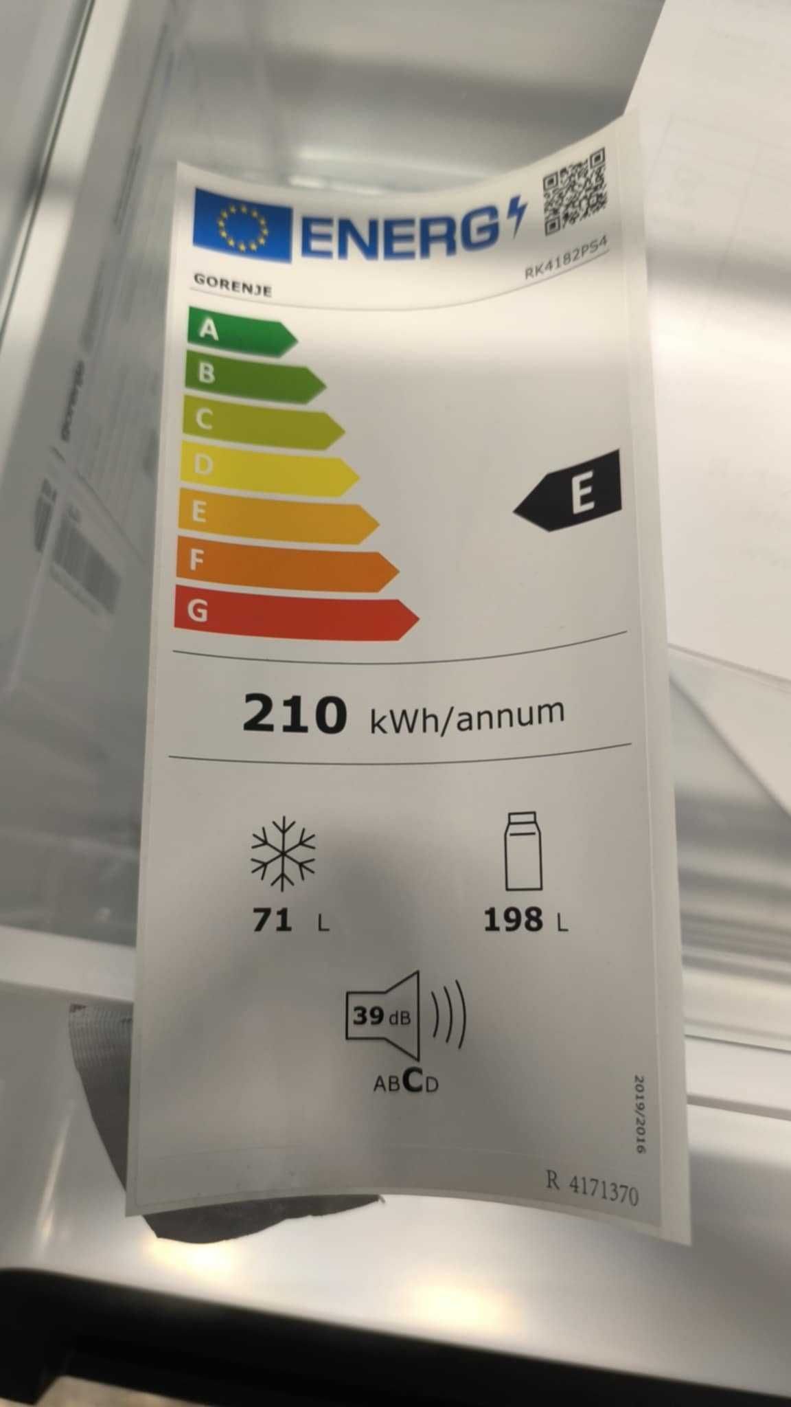 Lodówka Gorenje RK4182PS4 55cm 269L Szuflada CrispZone LED Szary