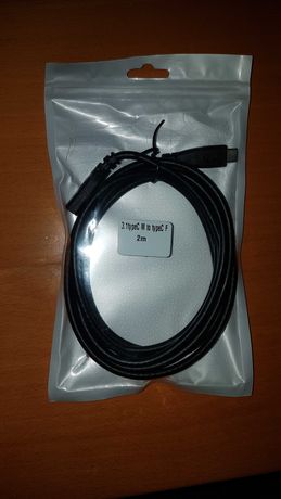 Kabel przedłużający USB-C 3.1 M/F • 2m • NOWY #przedłużacz