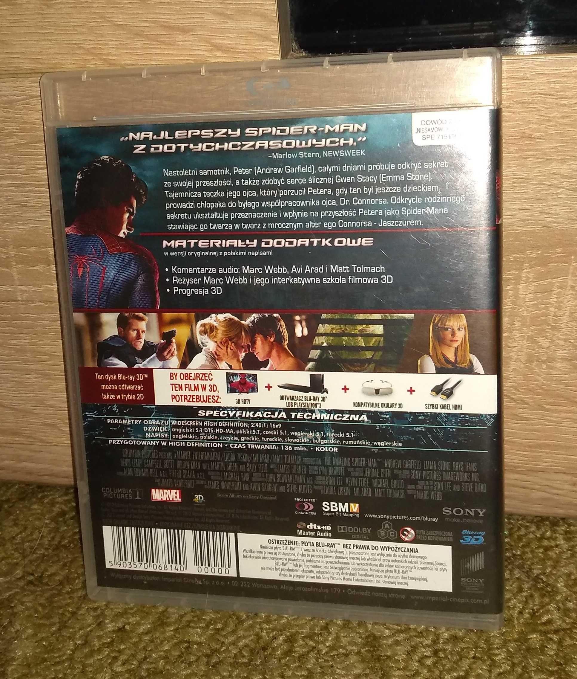 Niesamowity Spider-Man w 3D / Bdb / Blu-Ray 3D / Lektor PL /