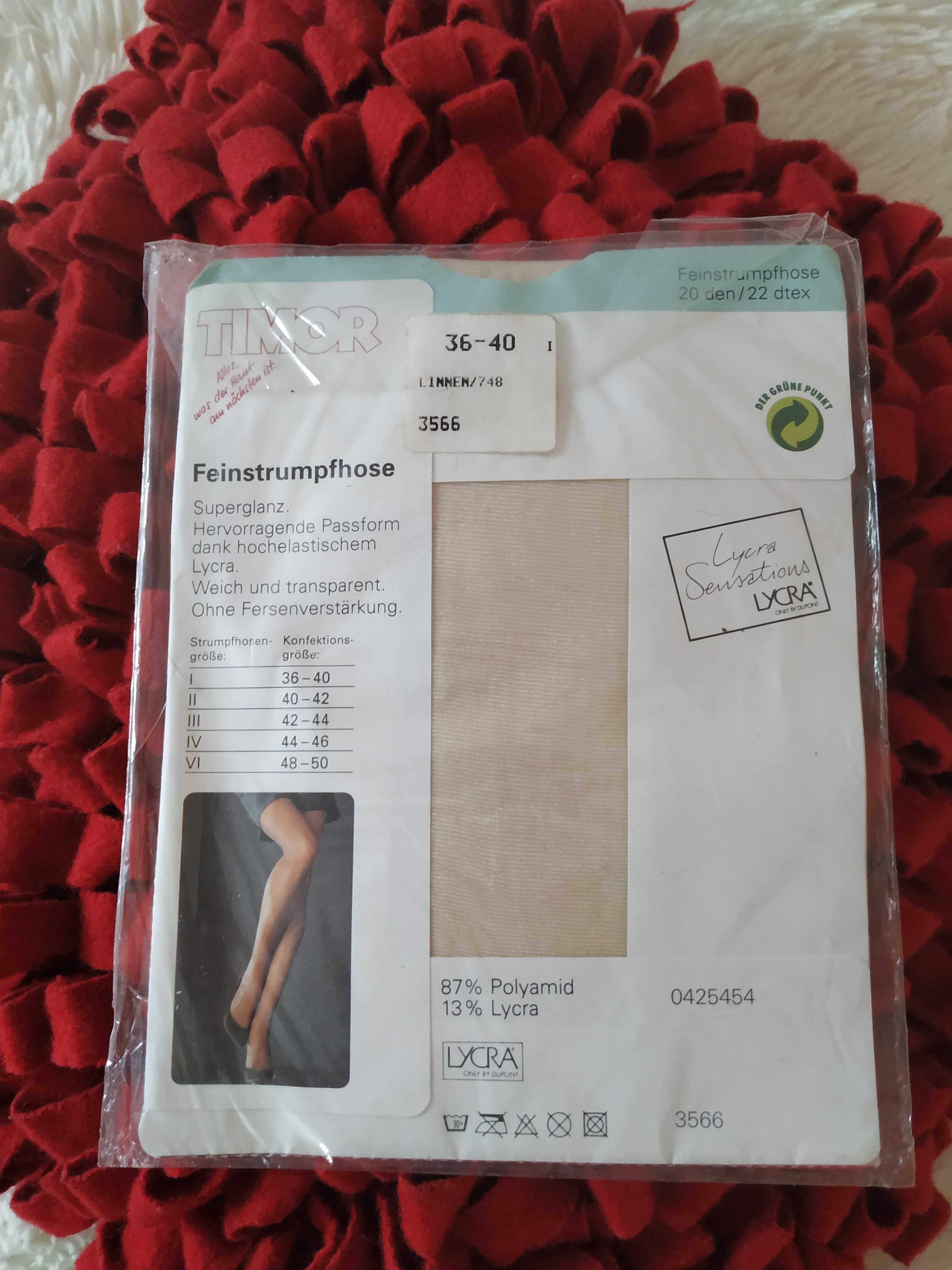 rajstopy nowe Timor r.36-40 kolor linen