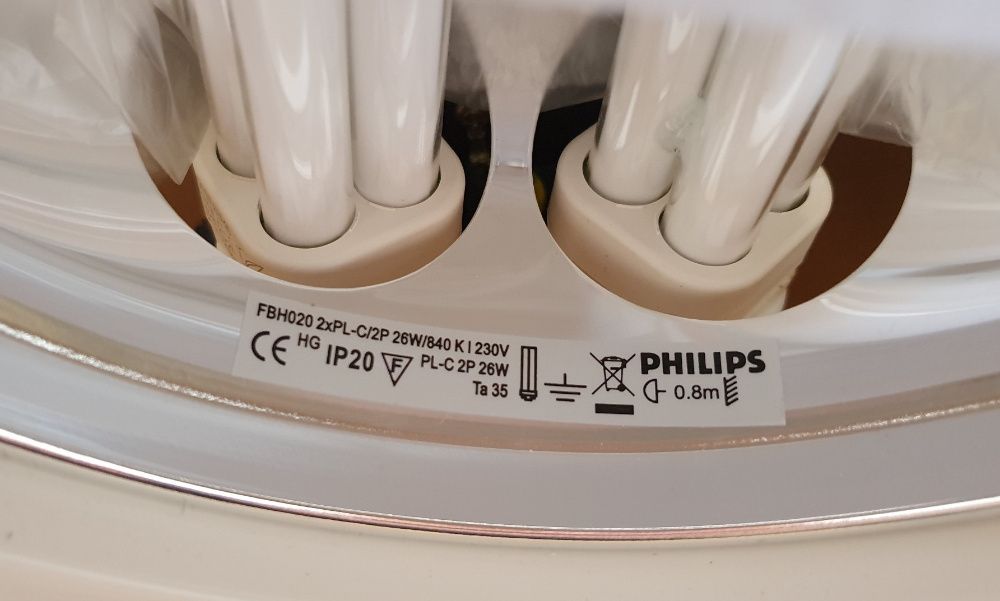 Nowa Lampa sufitowa PHILIPS LBH020 z żarówkami, zasilaczem - do zabudo