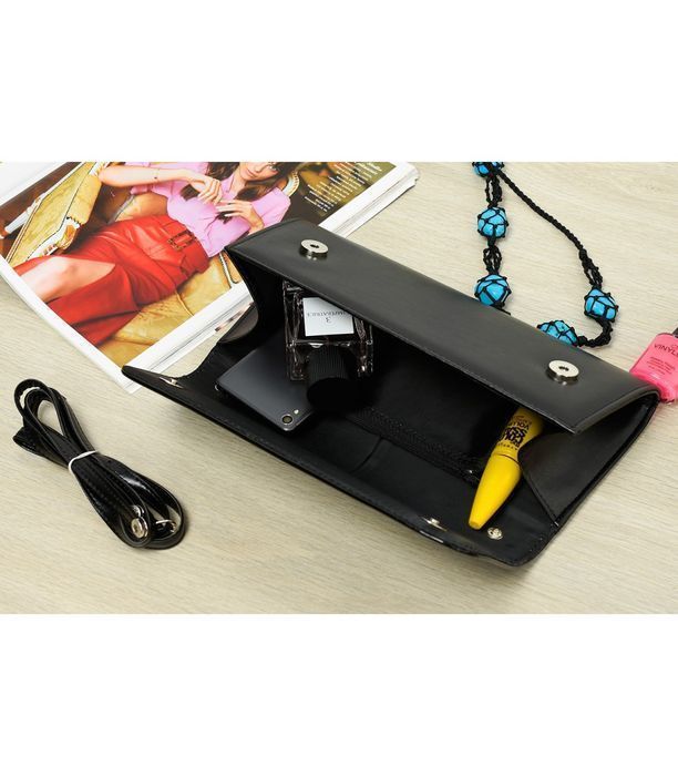 Czarna Damska Torebka Kopertówka wieczorowa Beltimore wyjściowa modna