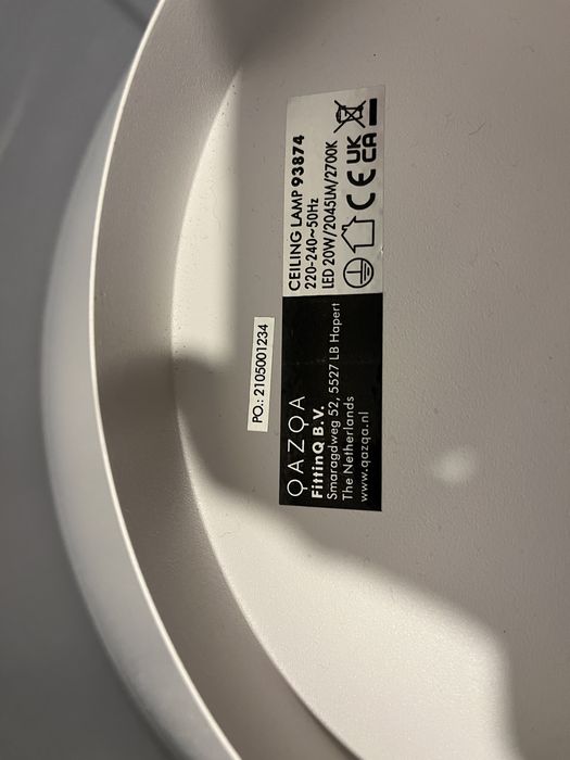 candeeiro de teto qazqa led tambor com tecido