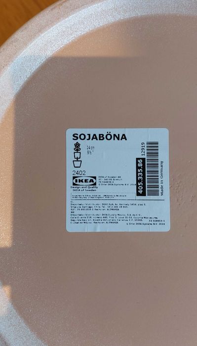 Vaso de planta branco, 24 cm, SOJABÖNA IKEA