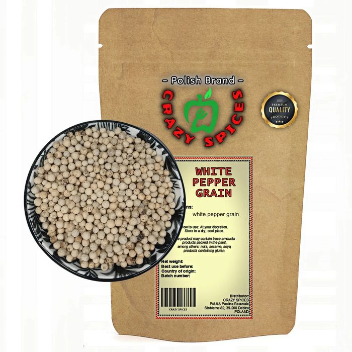 Pieprz Biały Ziarno 50g – Poczuj Moc Białego Pieprzu w Swoich Daniach