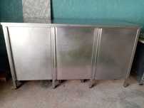Armário Inox p/ 3 caixotes de lixo ACM150 - Usado