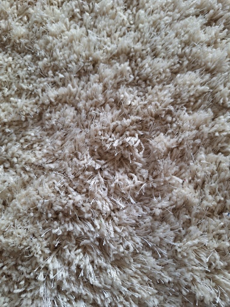 Dywan Shaggy kremowy boho