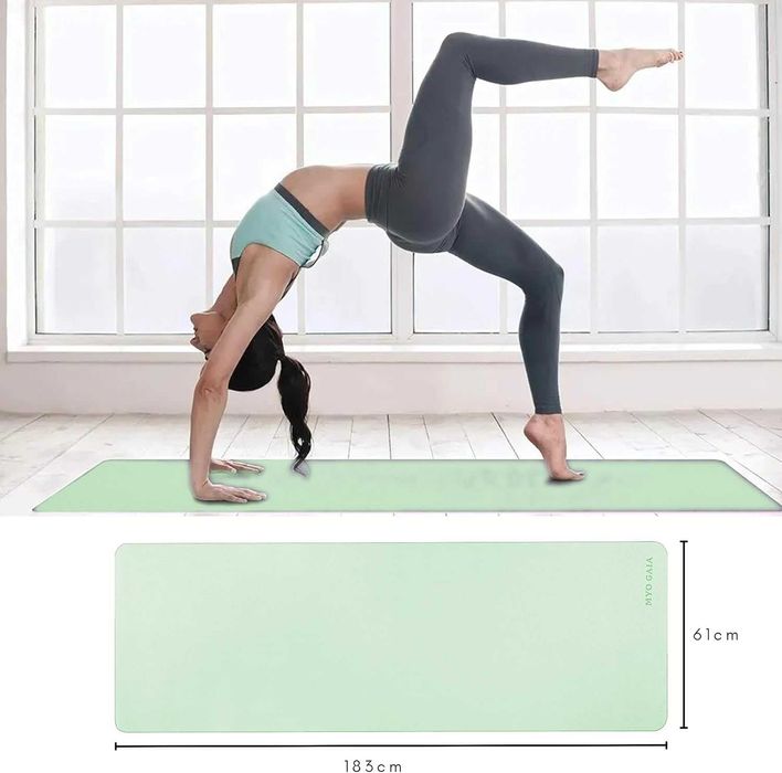 Mata do ćwiczeń gimnastyczna Yoga MYO GAIA 183 cm x 61 cm x 0,6 cm
