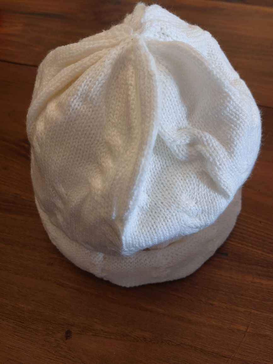 Gorro de malha branco