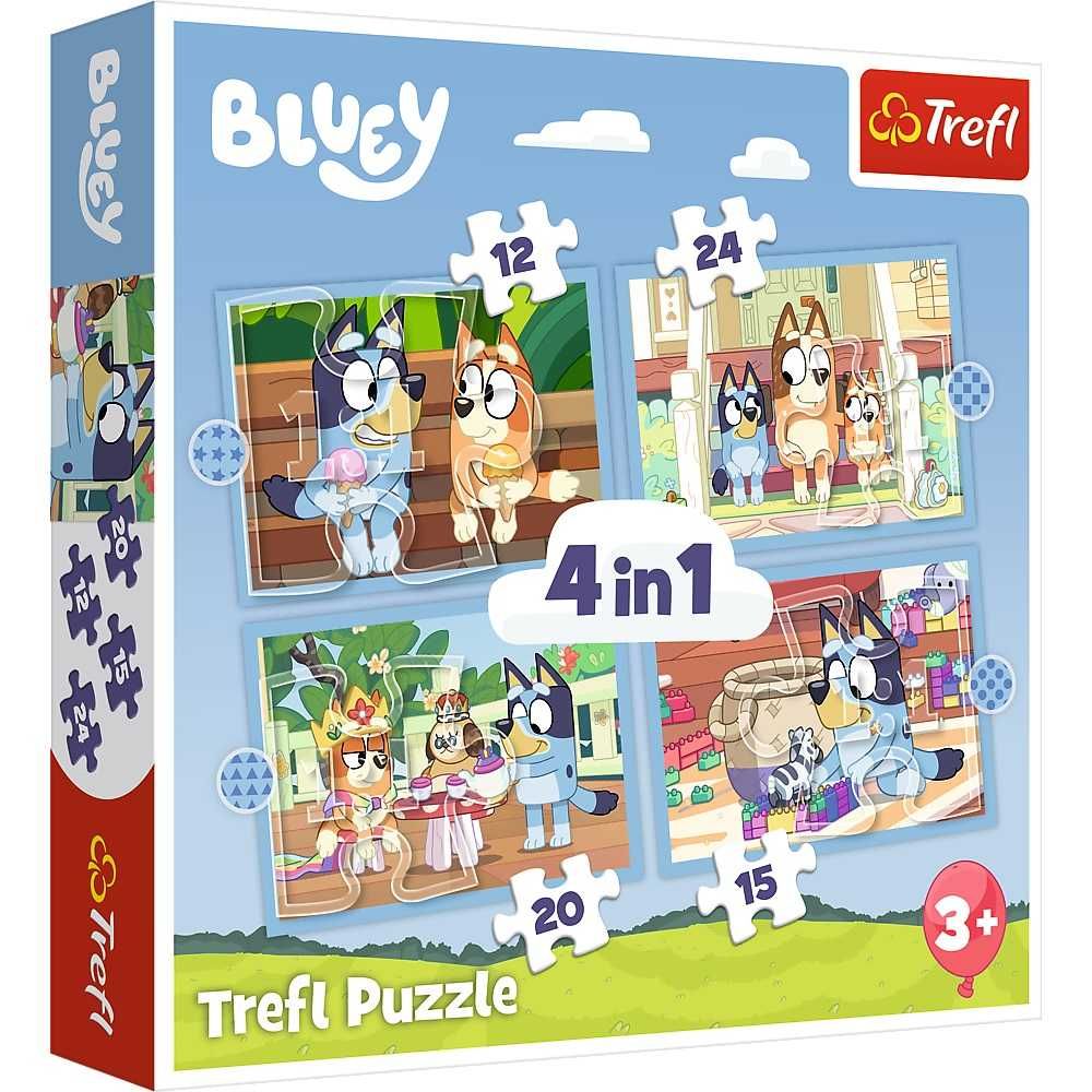 Trefl Puzzle 4w1 Bluey i jego świat 4 obrazki