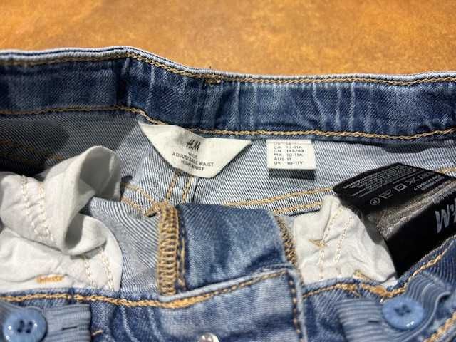 niebieskie spodnie jeans dżins H&M rozmiar 146