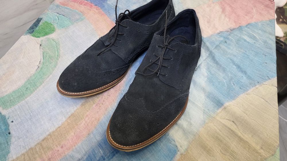 Замшеві туфлі / броги Easy By, 45 розмір (UK 11)