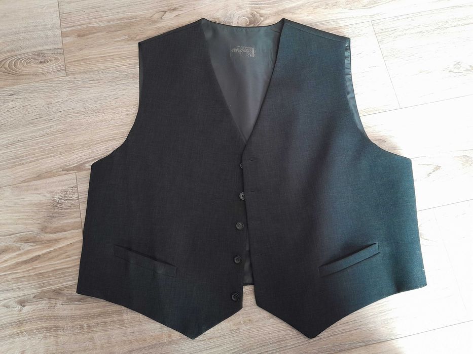 Kamizelka garniturowa czarna 60