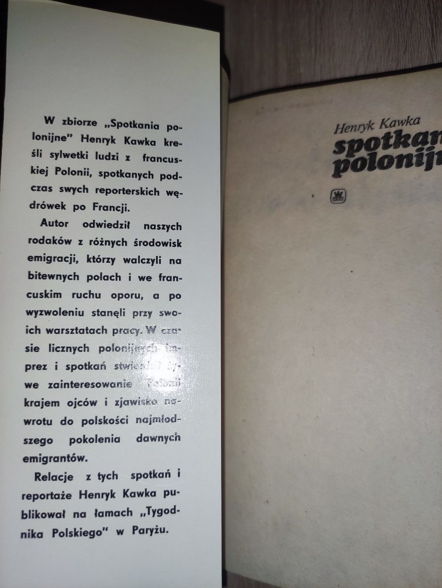 Książka o Francji Spotkania polonijne kawka