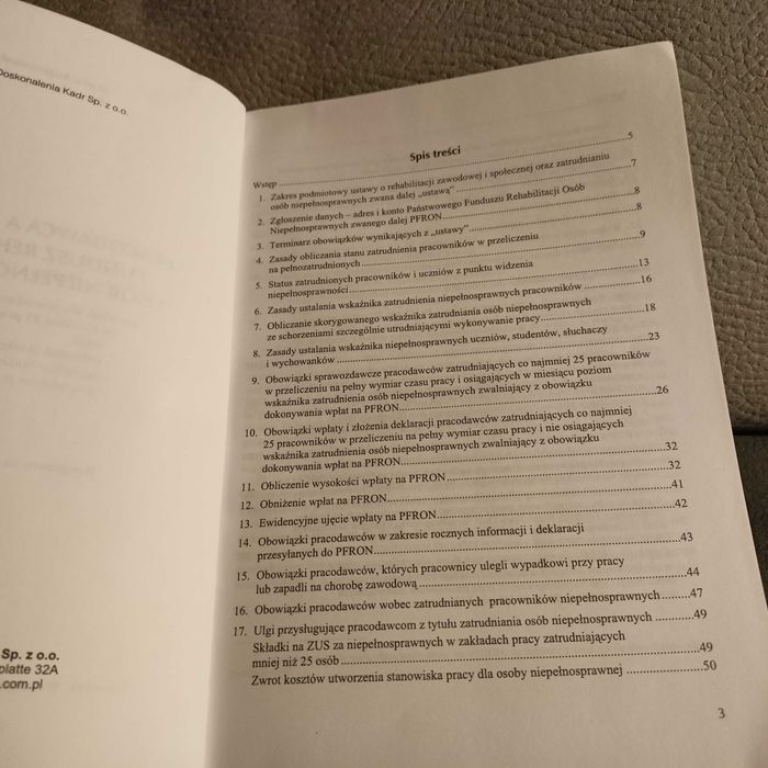 Książka Pracodawca a PFRON