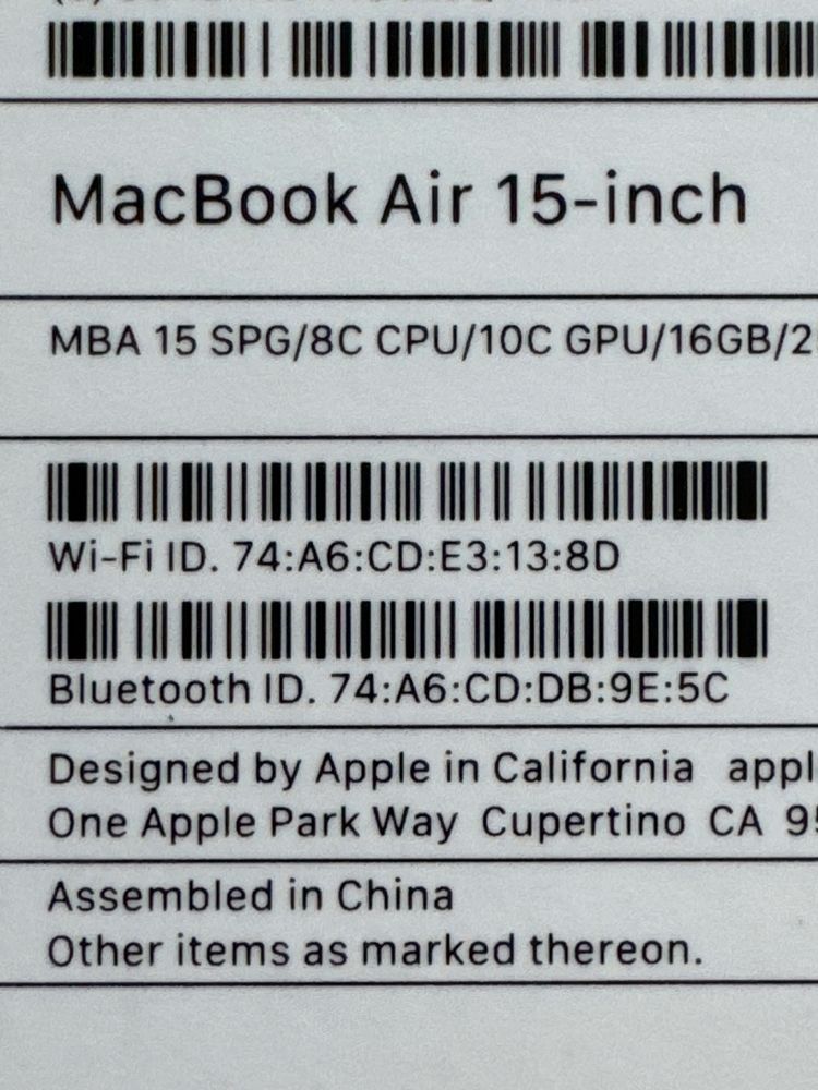 Коробка apple MacBook Air різні моделі