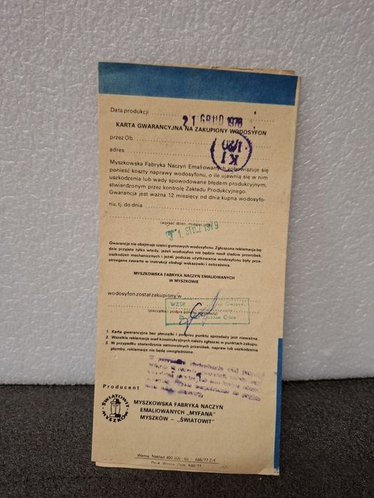 Wodosyfon cylindryczny okrągły instrukcja obsługi prl