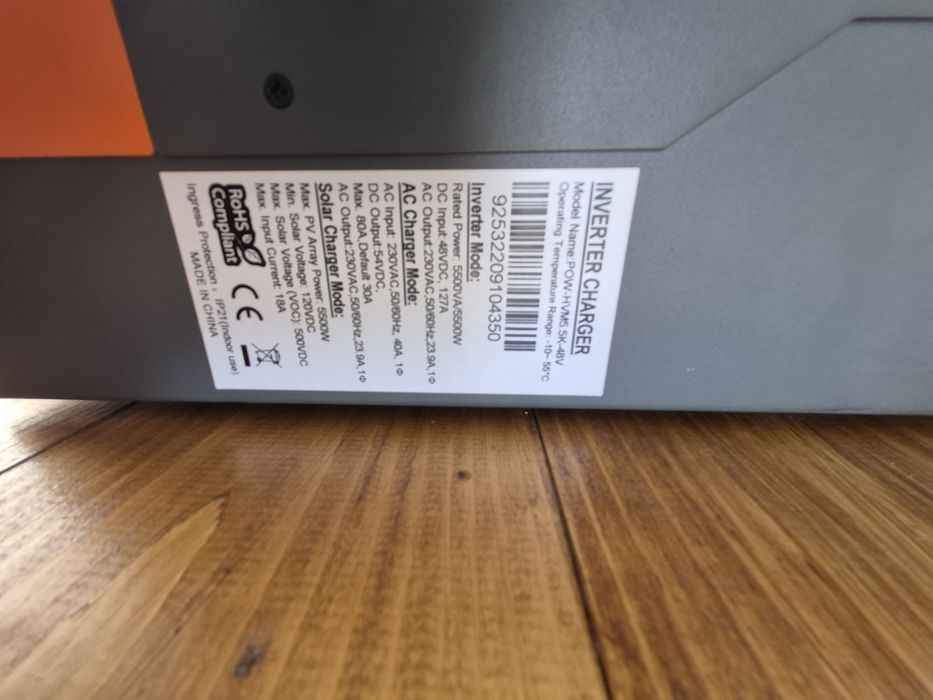 Інвертор гібридний чиста синусоїда PowMr POW-HVM 5.5KW 48V 220V