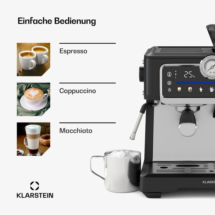 Еспресо-машина GrandPresso Touch | 20 бар | Вбудована кавомолка