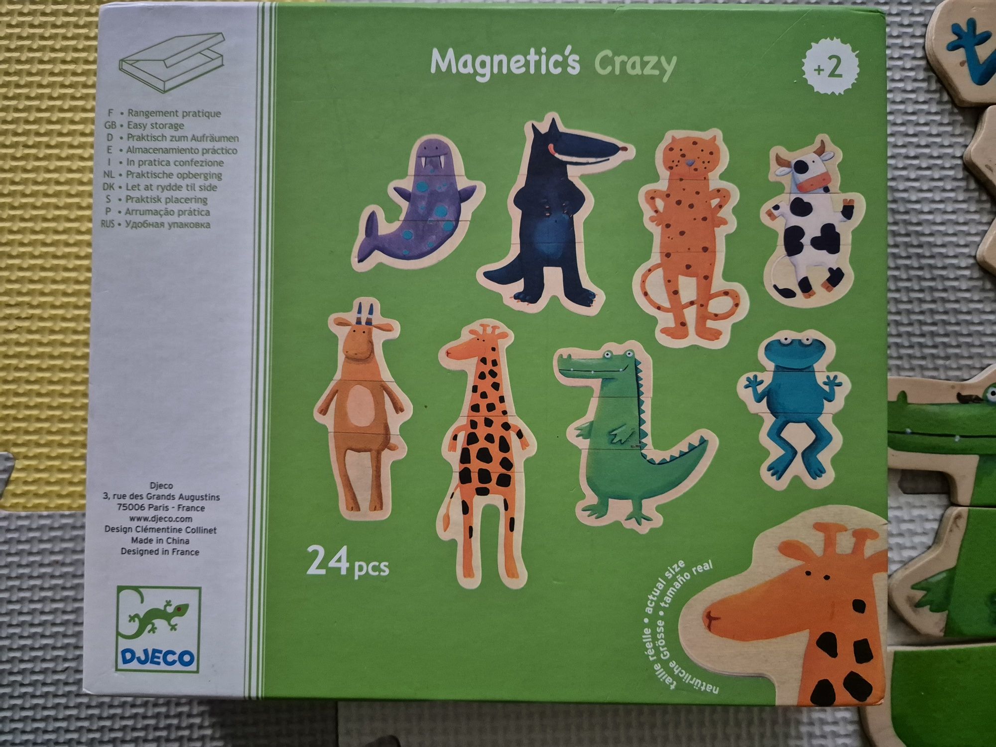 Djeco puzzle magnetyczne Zwierzęta 8 układanek 2+