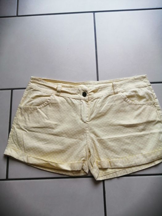 Szorty damskie żółto-białe L/XL
