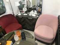Stylowy wygodny fotel Alexa Pink 74x67x82cm / pudrowy róż
