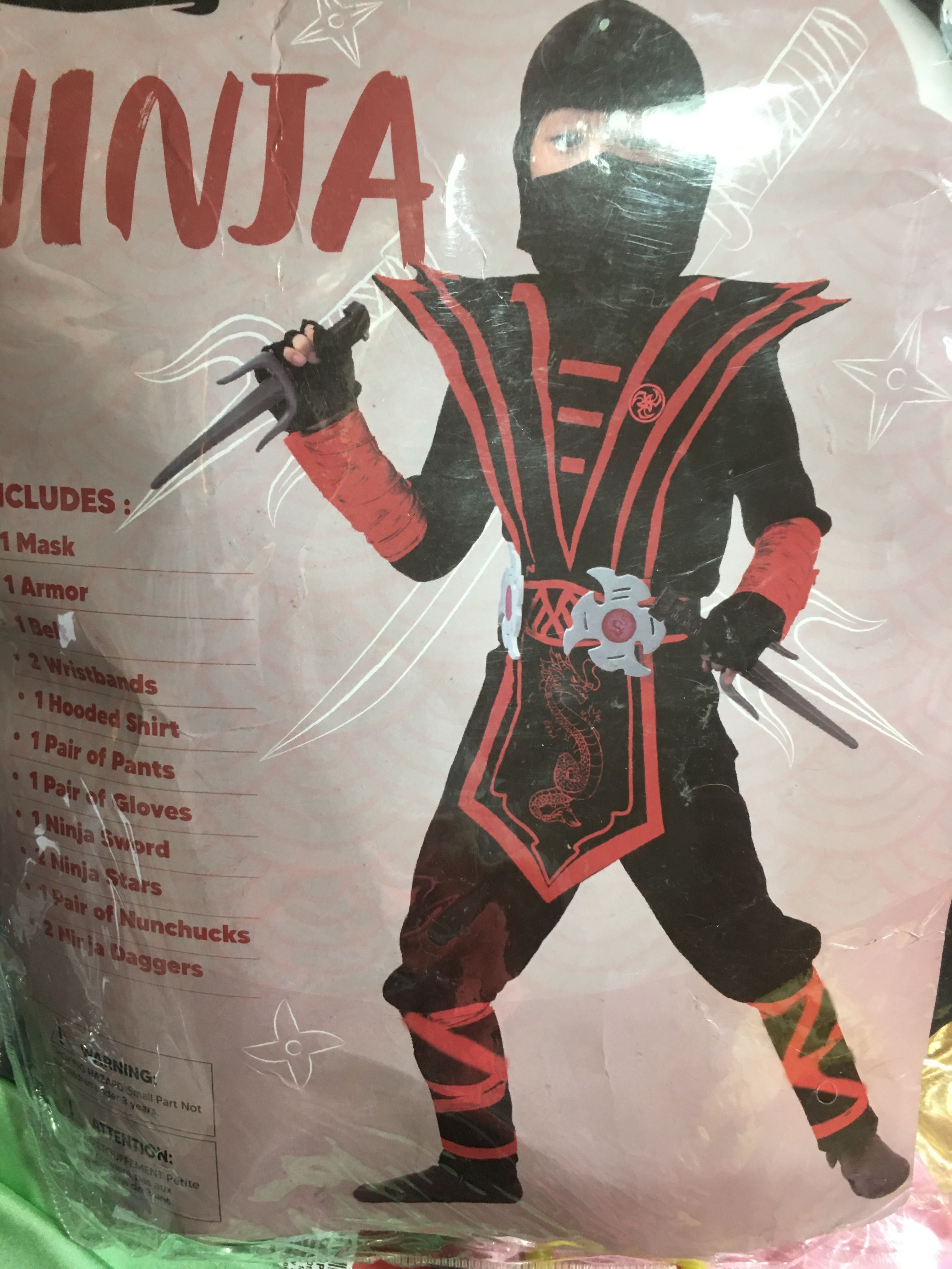 Kostium Ninja strój karnawałowy 8-10 lat