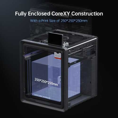 Інноваційний 3D-принтер із закритим корпусом Anycubic Kobra S1 Combo