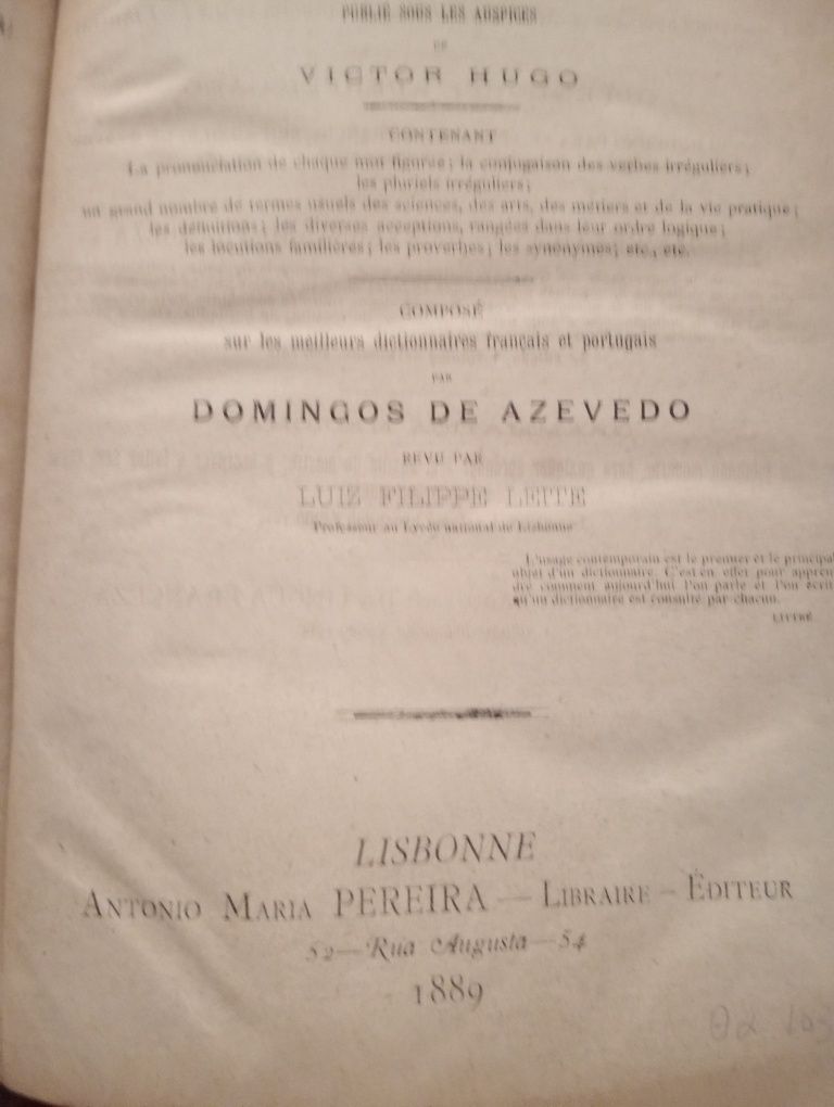 Dicionário Domingos Azevedo 1889