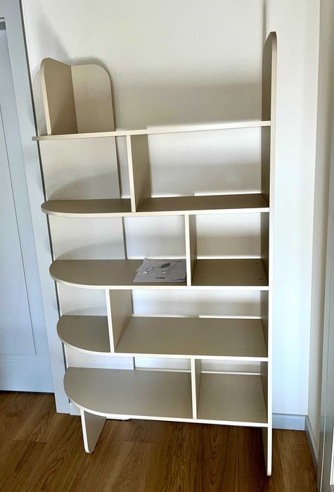 SELSEY regał Contle beż piaskowy 102 cm wysoki