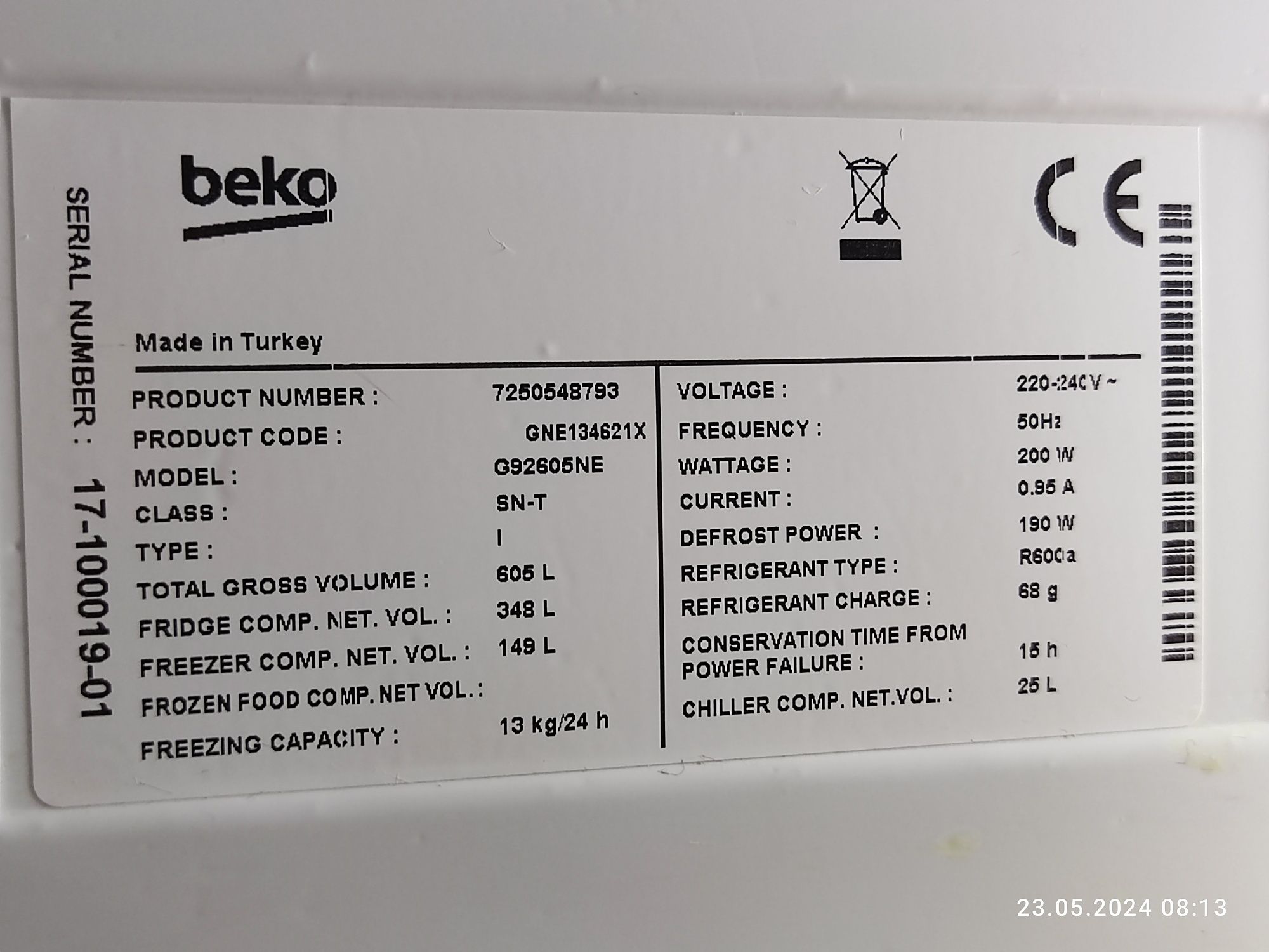Lodówka BEKO GNE134621X - uszkodzona
Lodówki
BEKO GNE134621X