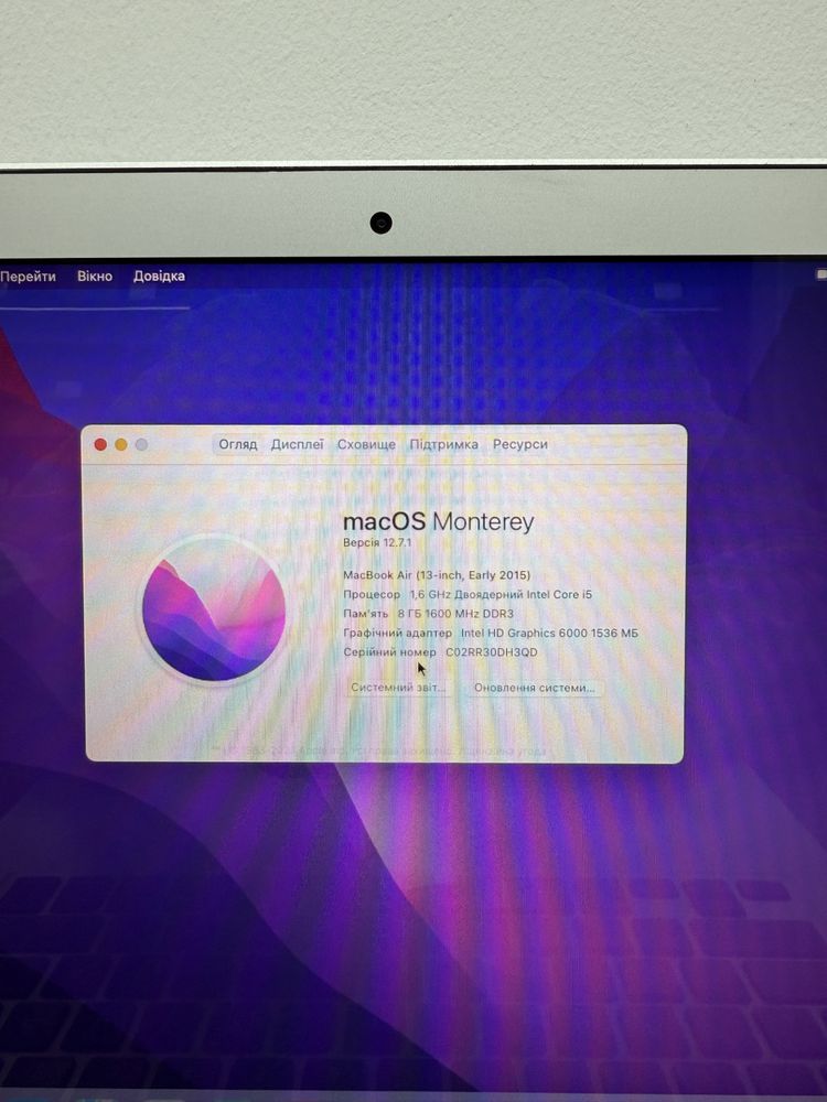 ГАРАНТІЯ! Macbook Air 13 2015(2017) I5 8Gb | 128Gb > Ідеальний Макбук